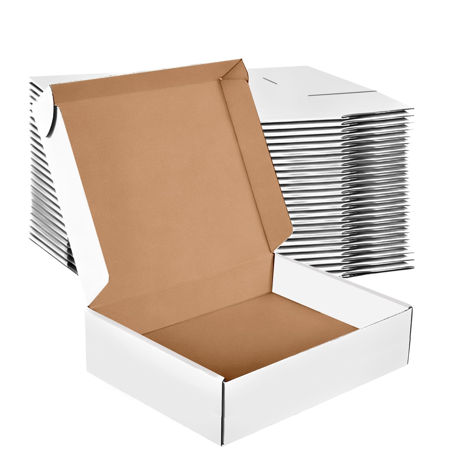 XyaMov 12x10x3 Inches Shipping Boxes Set of 20, Large Corrugated Cardboard Bo...