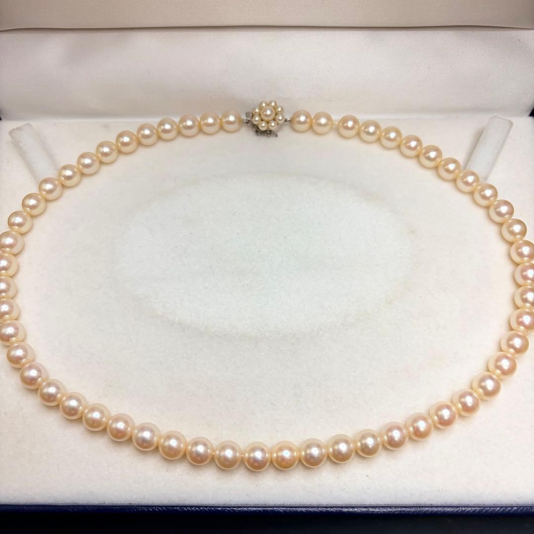 TASAKI Akoya Pearl Necklace 7.4-8mm K14 White Gold 38g No Case Authentic from JP