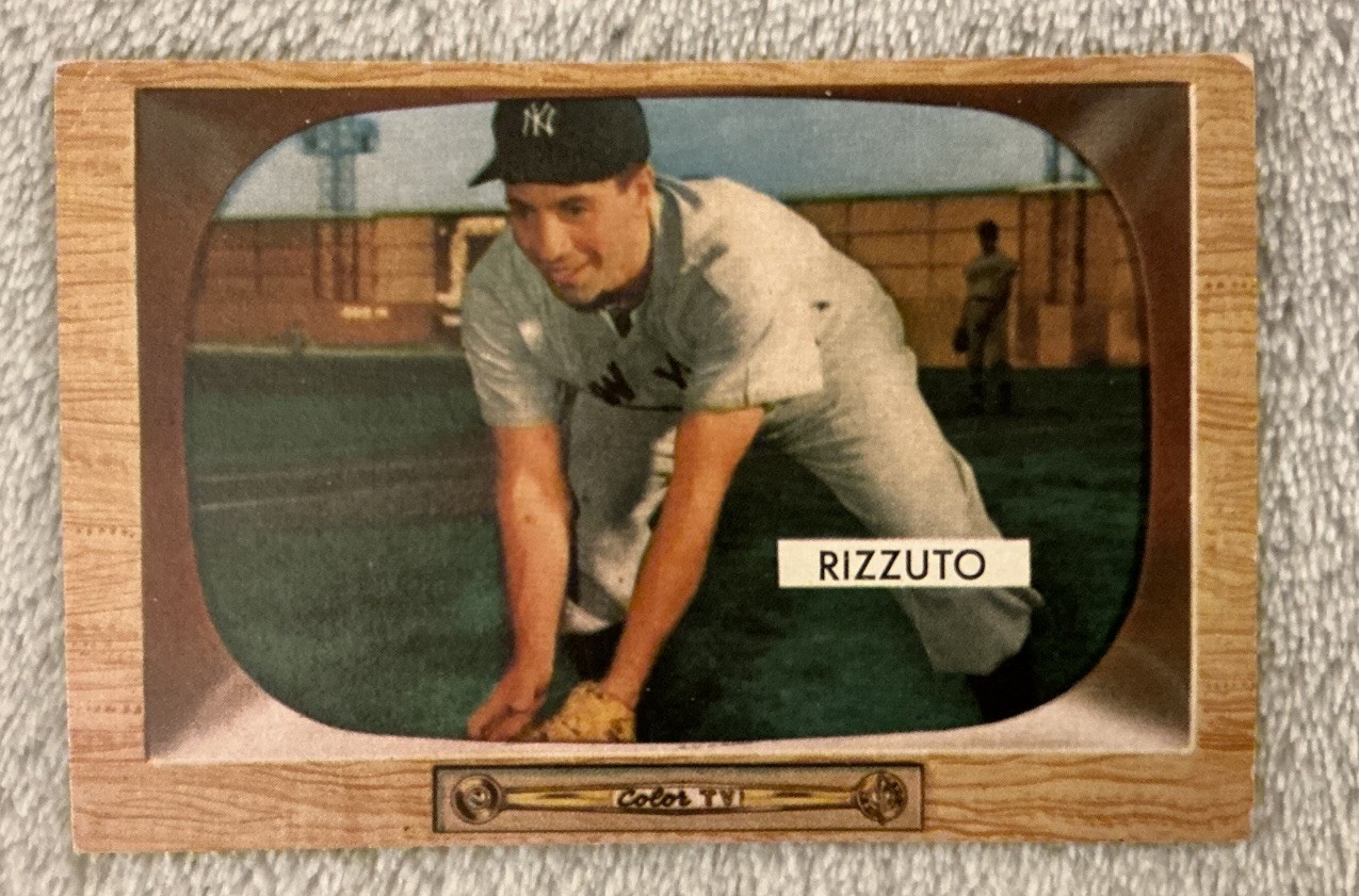 Phil Rizzuto - 1955 Bowman #10 Vintage Card w/ Fitted Case NY Yankees “Scooter”