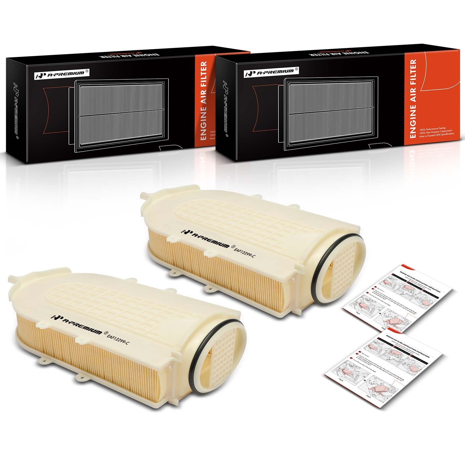 A-Premium 2-PC Engine Air Filter Compatible with BMW X5 2015-2020, X6... A-Premium 2-PC Engine Air Filter Compatible with BMW X5 2015-2020, X6...
