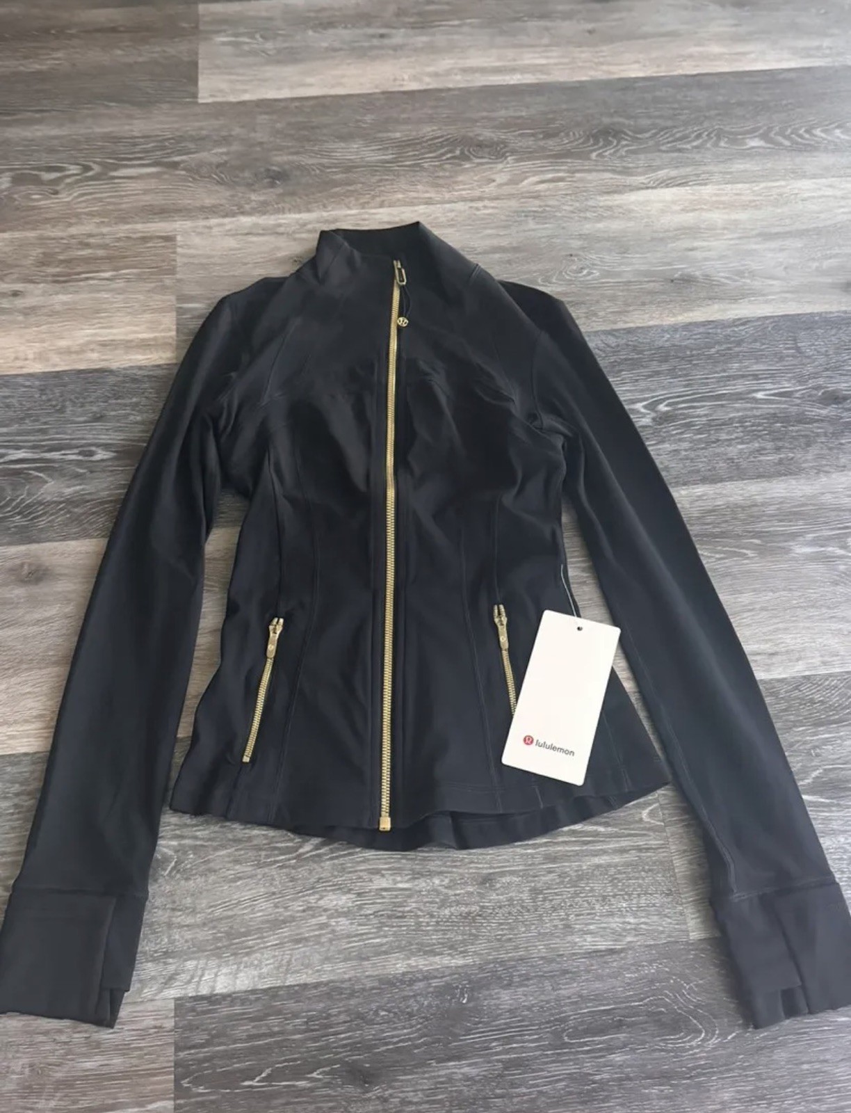Lululemon Define Jacket Black And Gold Size 4