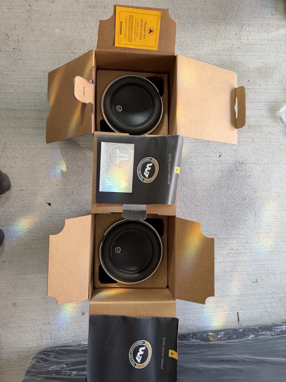 JL AUDIO 8w7ae Car Woofers Pair w/ Grilles Hardware