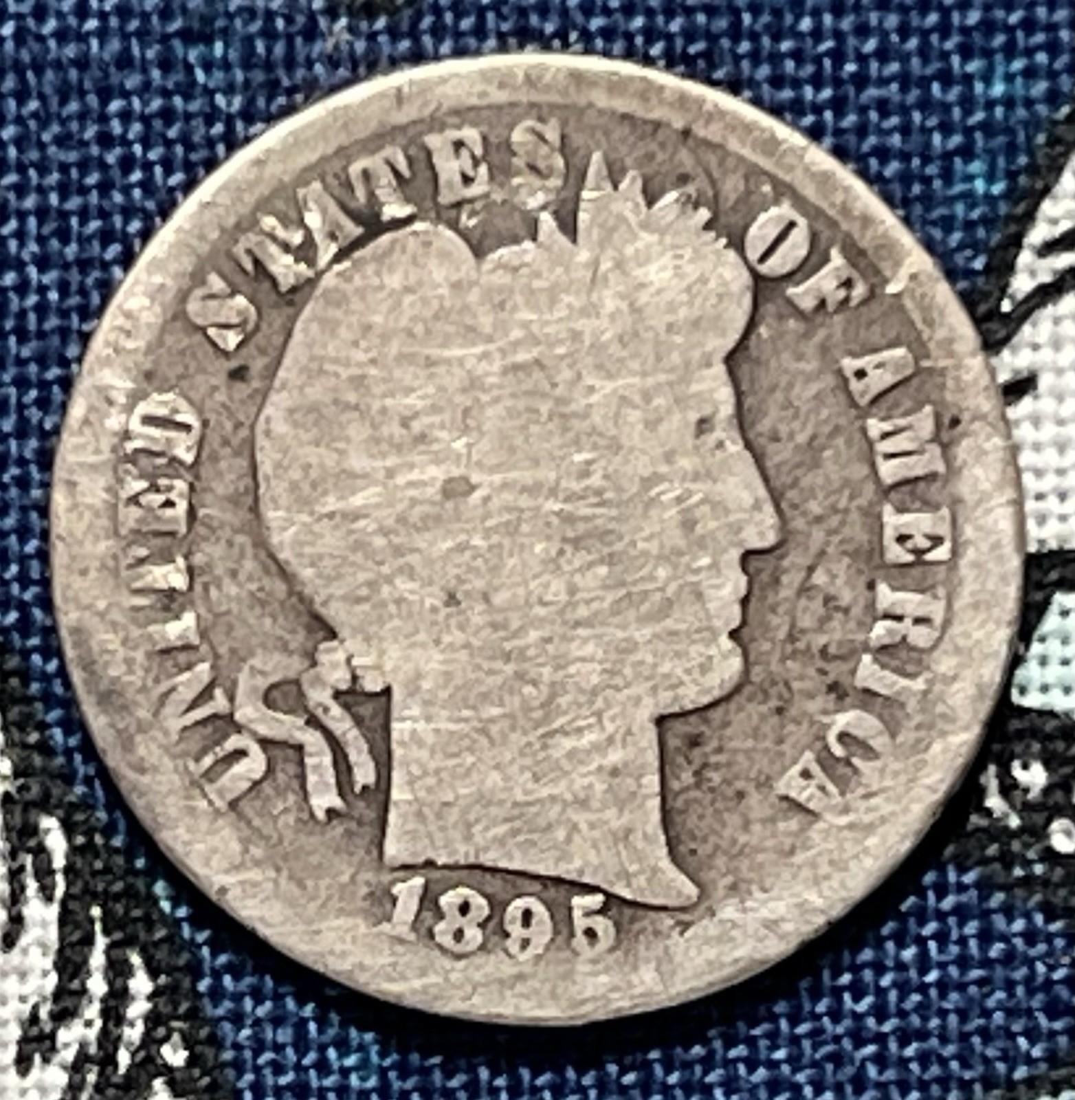 1895 S Barber Dime 90% Silver Circulated Rare Semi Key 