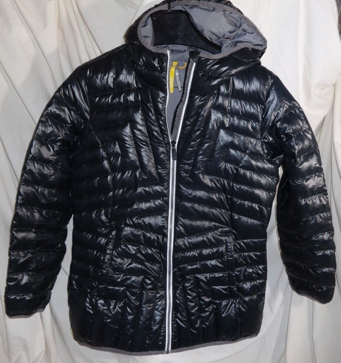 LOLE Elena Goose Down Duvet BLACK Puffer Coat Jacket Sz L 10-12