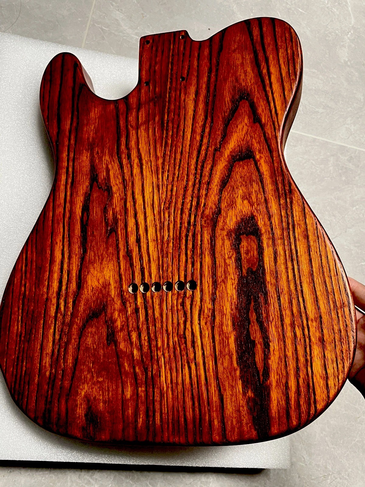 AAAAA Handcrafted Ash DIY Guitar Body Natural Grain Finished For Electric Guitar