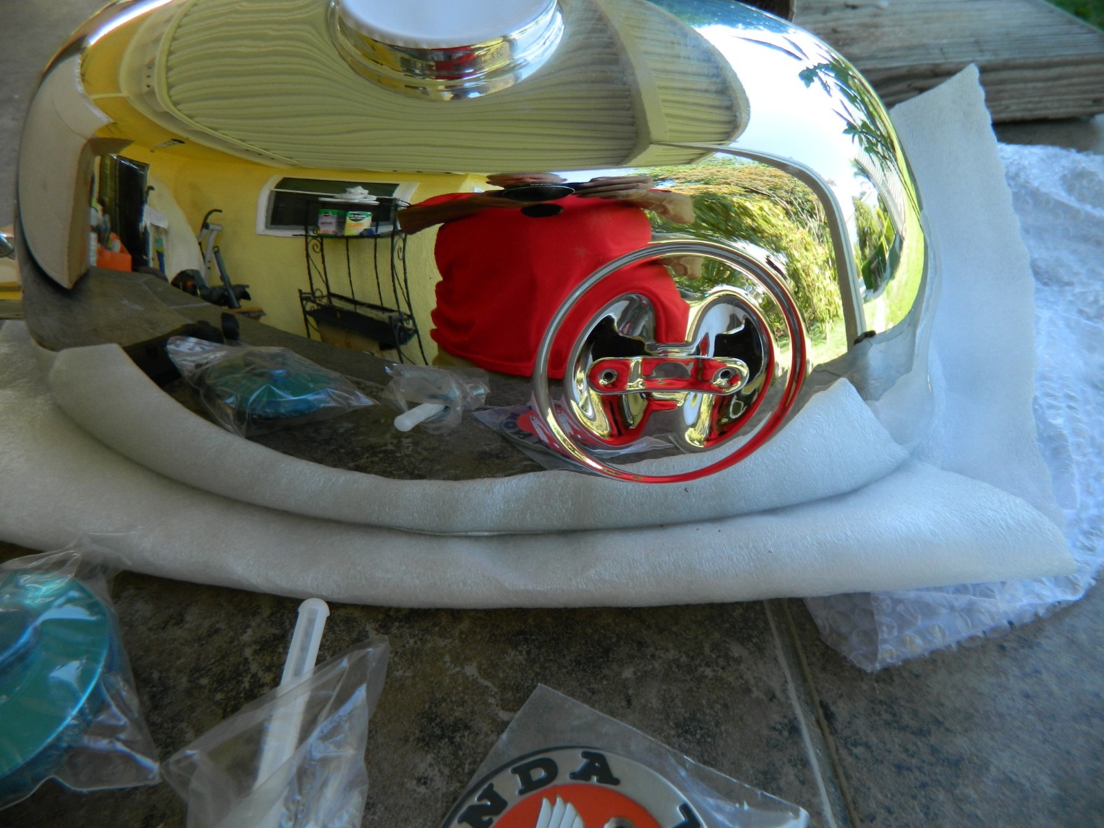 Rare z50 mini trail Chrome Gas tank with all mounting parts and locking gas cap 