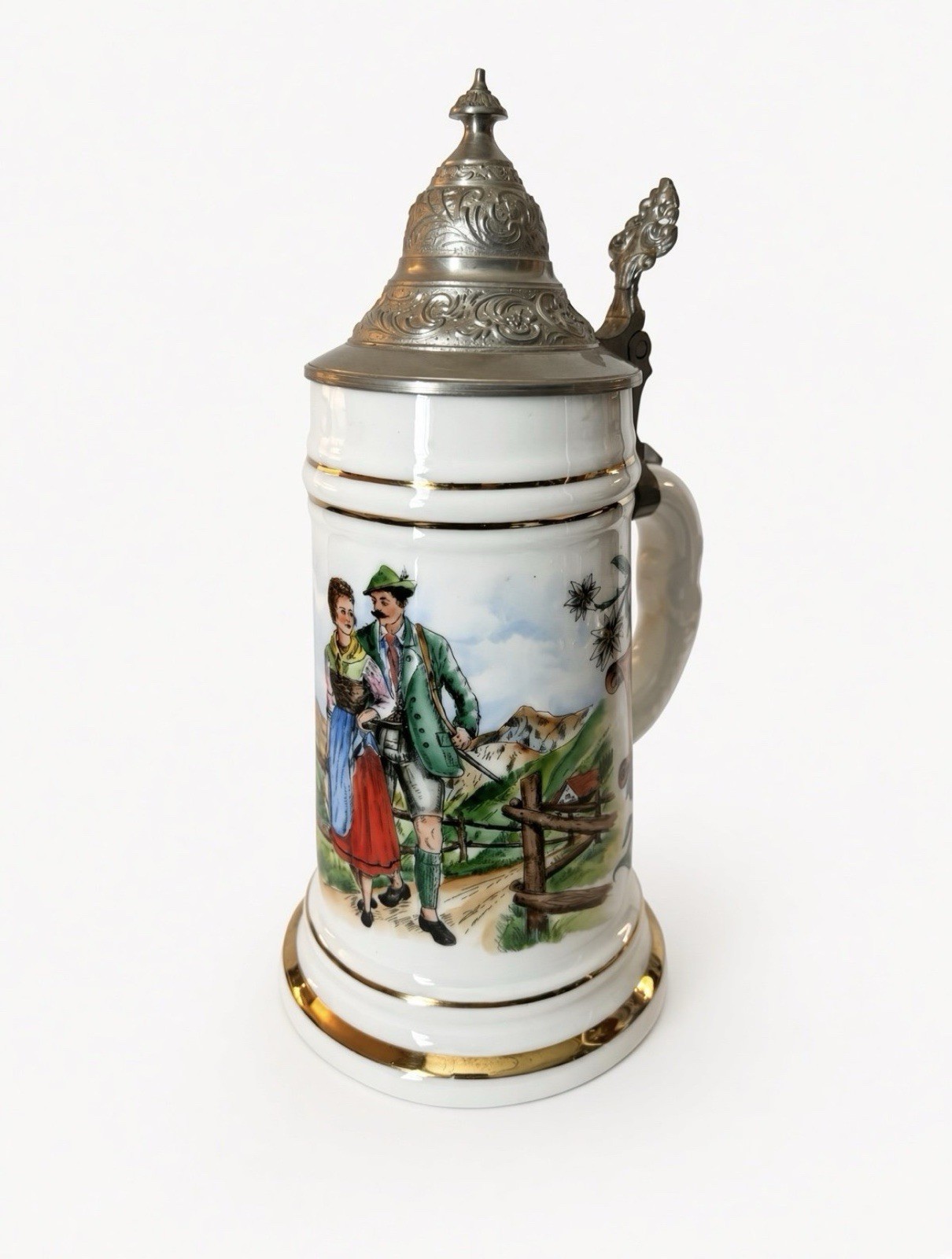 Beer Stein German Regimental Beer Stein . Pewter Lid Beer Stein German Regimental Beer Stein . Pewter Lid
