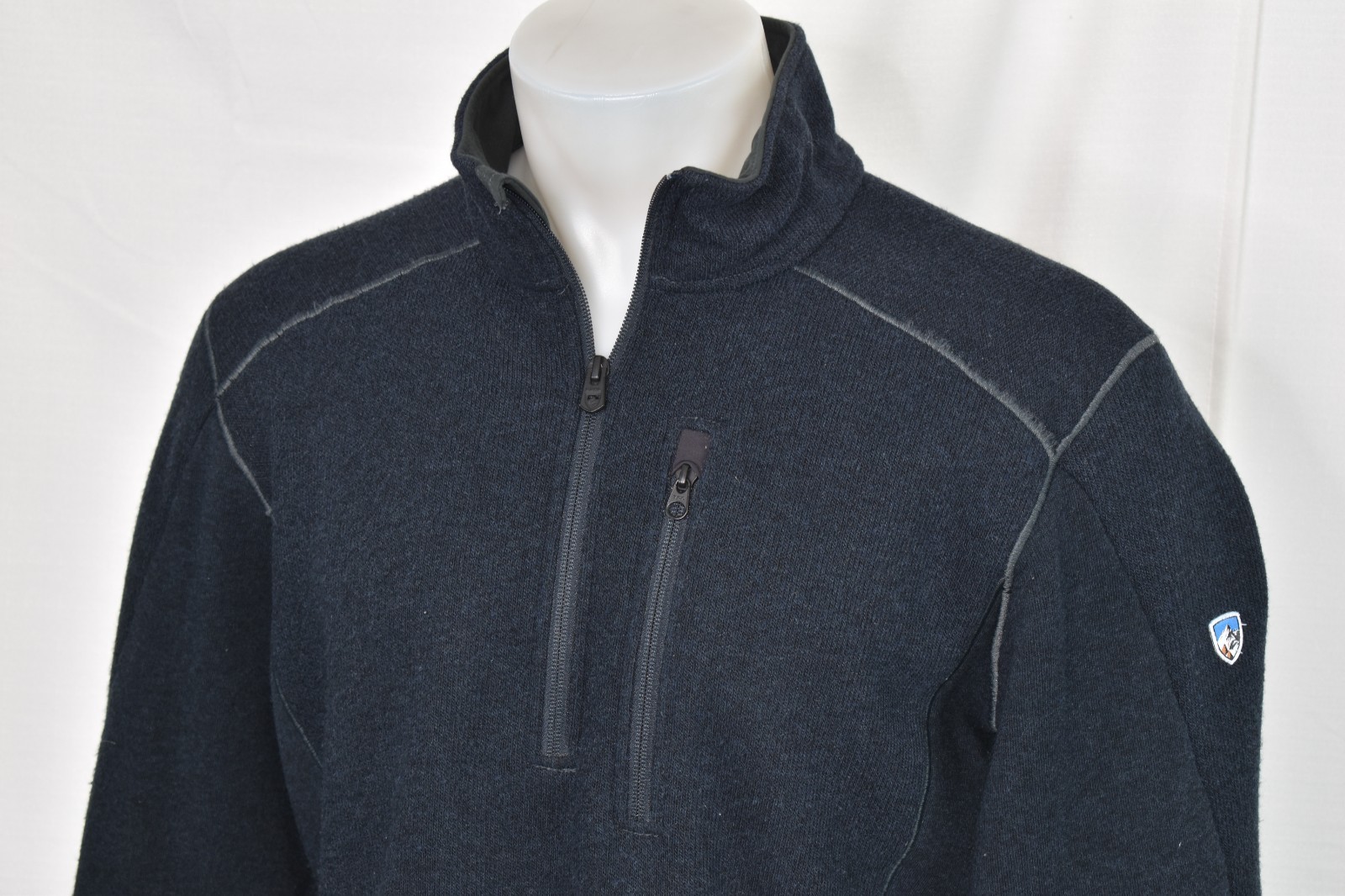 KUHL Large Men\'s 1/4 Zip Sweater Fleece Pullover Black