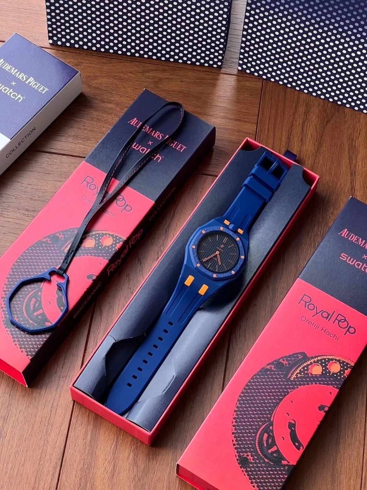 Swatch x Audemars Piguet Royal Pop Pocket Watch Orenji Hachi SSX03L103N