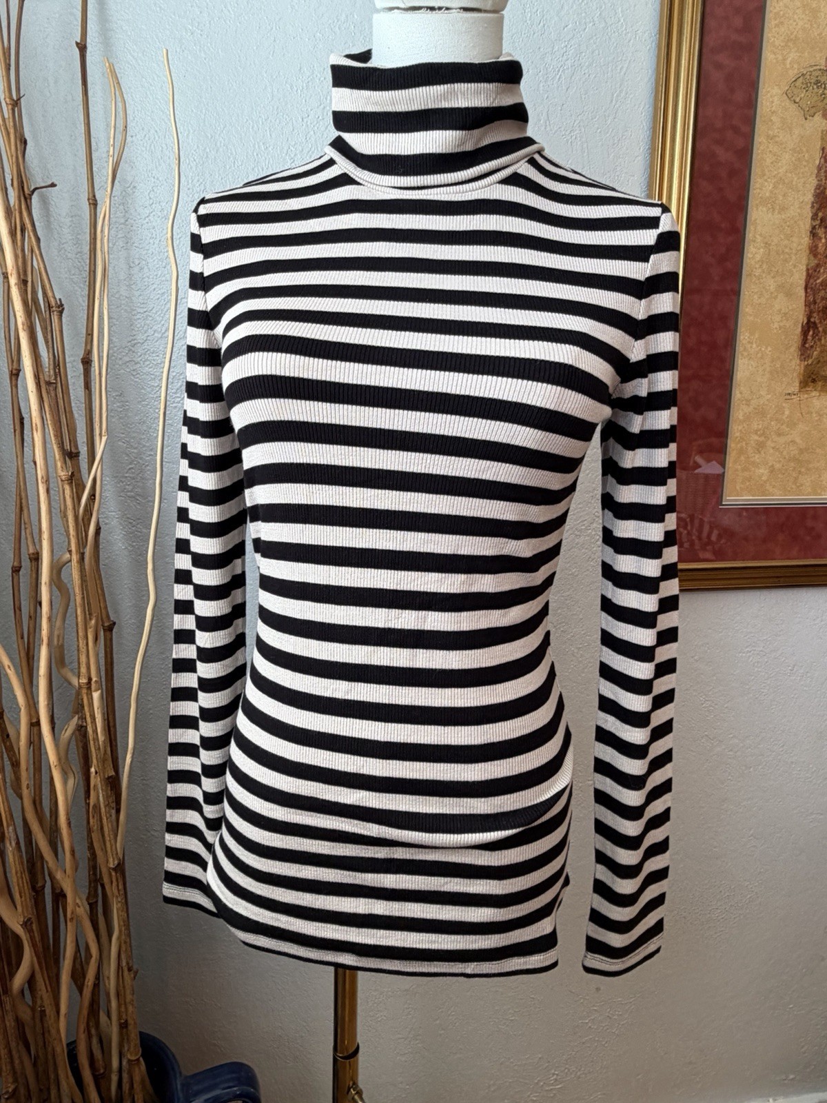 74~ NWT Sanctuary Striped Long Sleeve Turtleneck. Incredibly Soft Sz Small