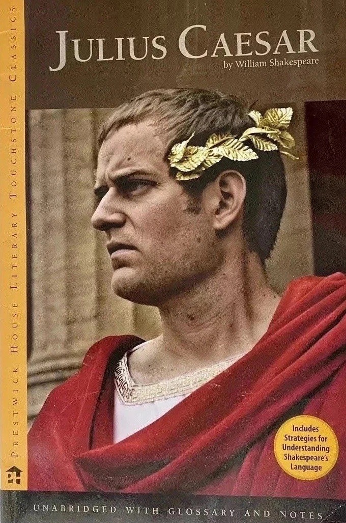 Julius Caesar book William Shakespeare classic novel paperback notes Excellent