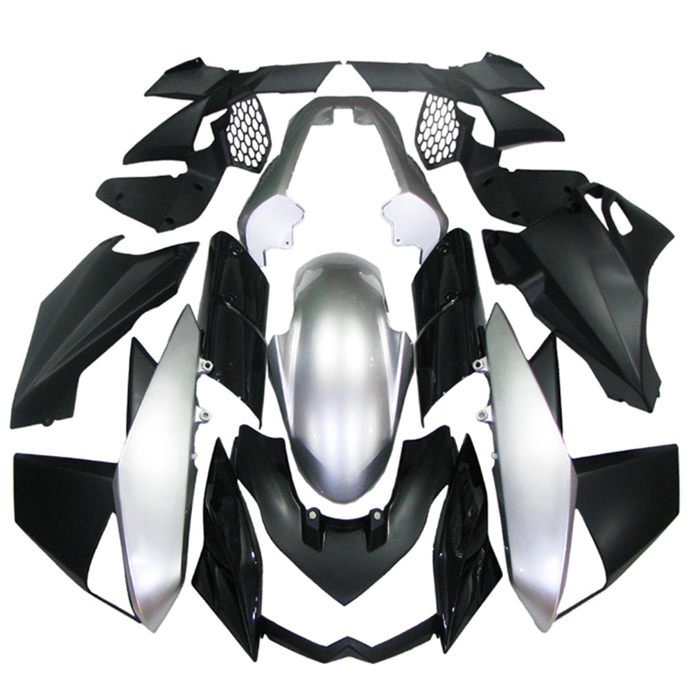 Full Bodywork Fairing Kit For Kawasaki Z1000 2010-2013 ABS Fairings Black Silver