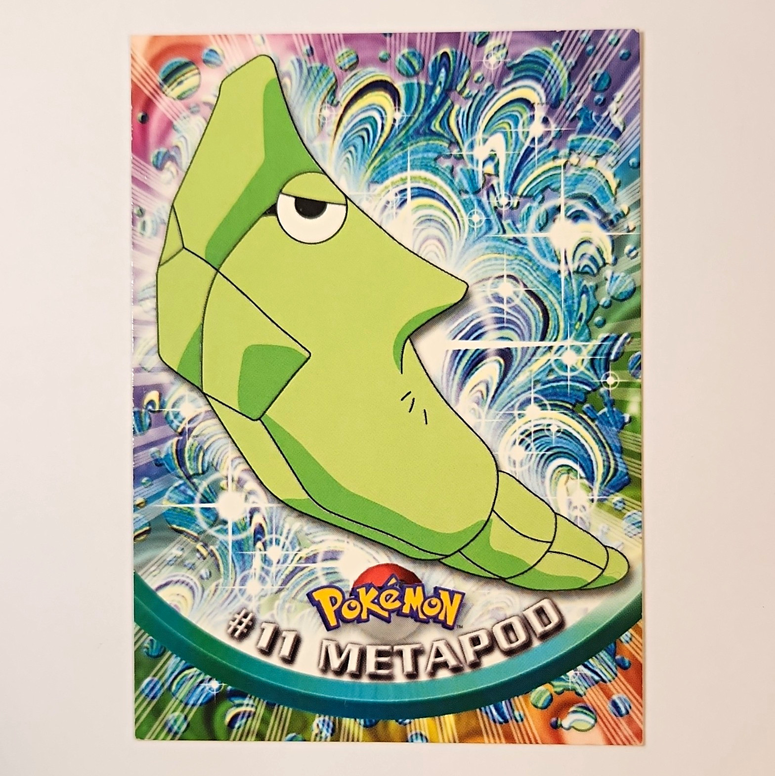 Pokemon Topps TV Animation Edition Metapod #11 English Holo Card