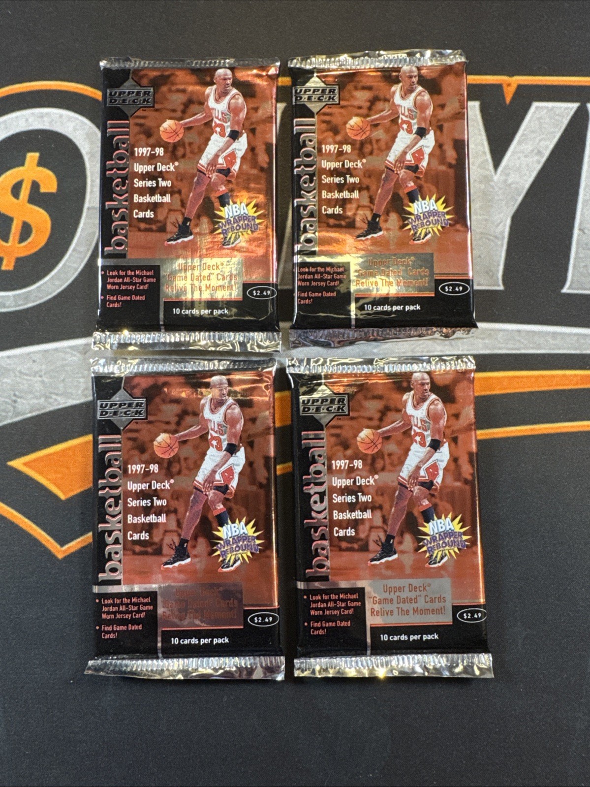 1997-98 Upper Deck Series 2 - Sealed Packs Chase MJ Patch Auto - 4 EA Packs 🔥 1997-98 Upper Deck Series 2 - Sealed Packs Chase MJ Patch Auto - 4 EA Packs 🔥
