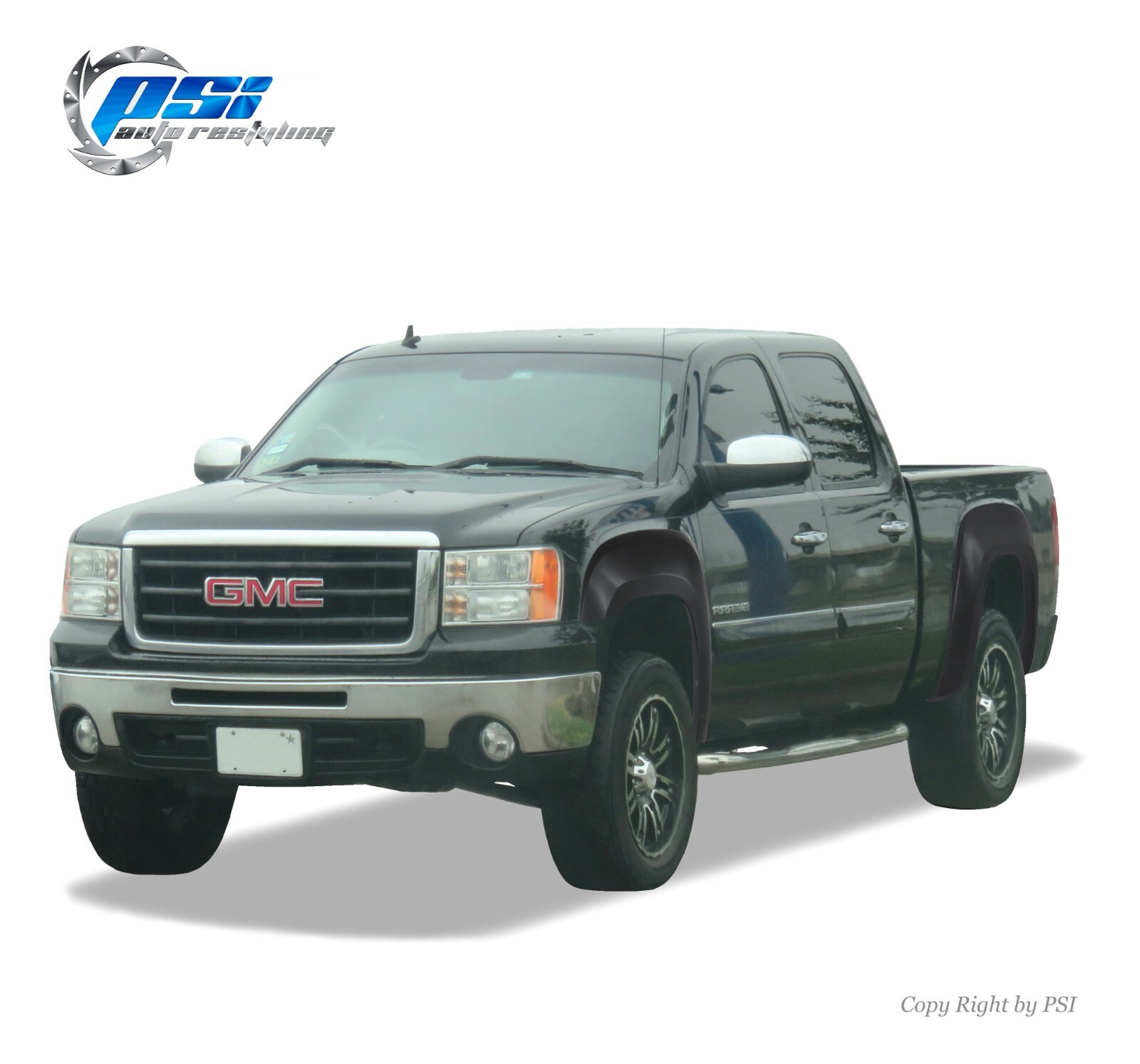 Paintable OE Style Fender Flares Fits GMC Sierra 1500 2007-2013 5.8 Ft Bed Only 
