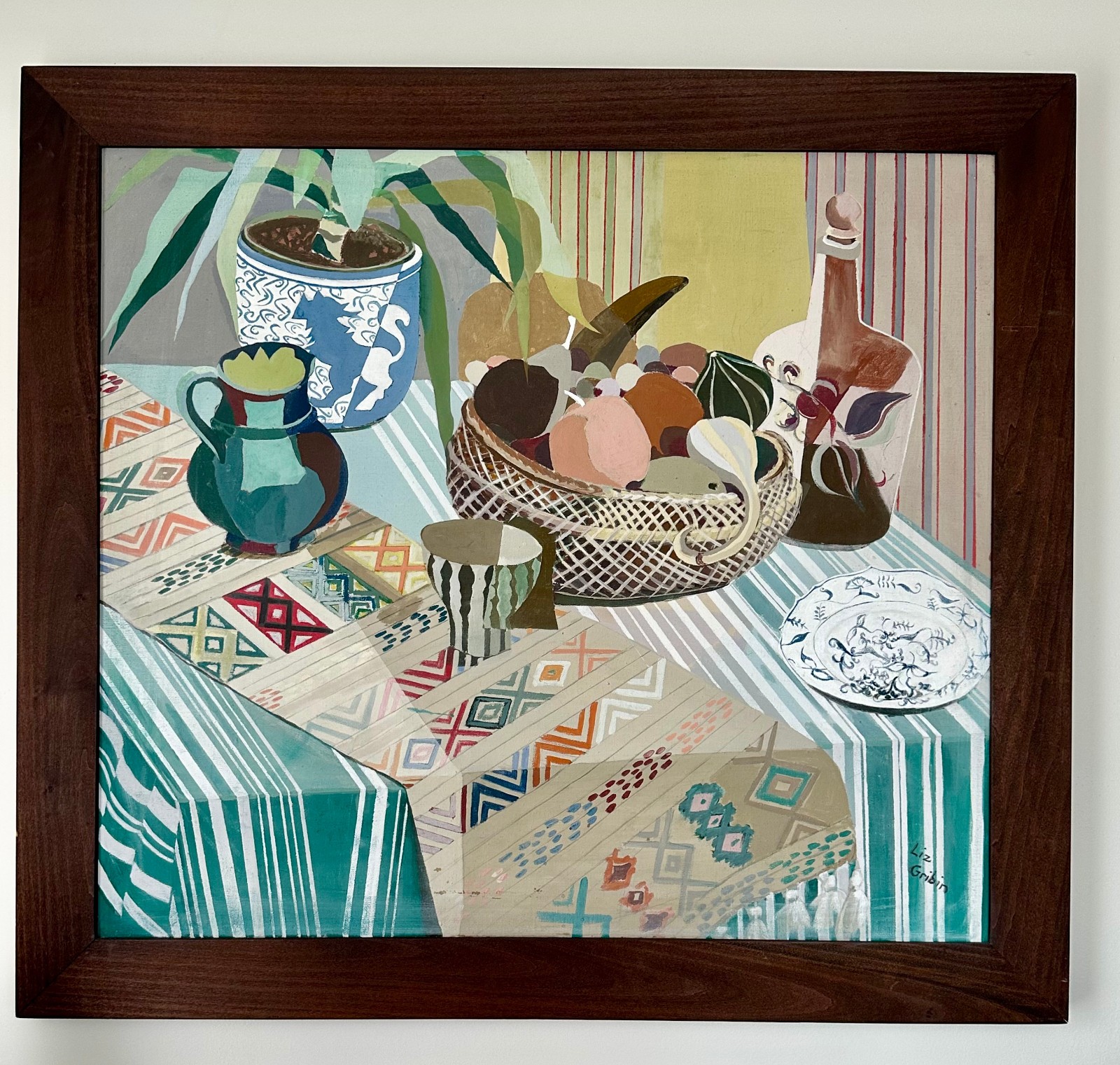 Original Liz Gribin Mixed Media Painting – Large 35.5\
