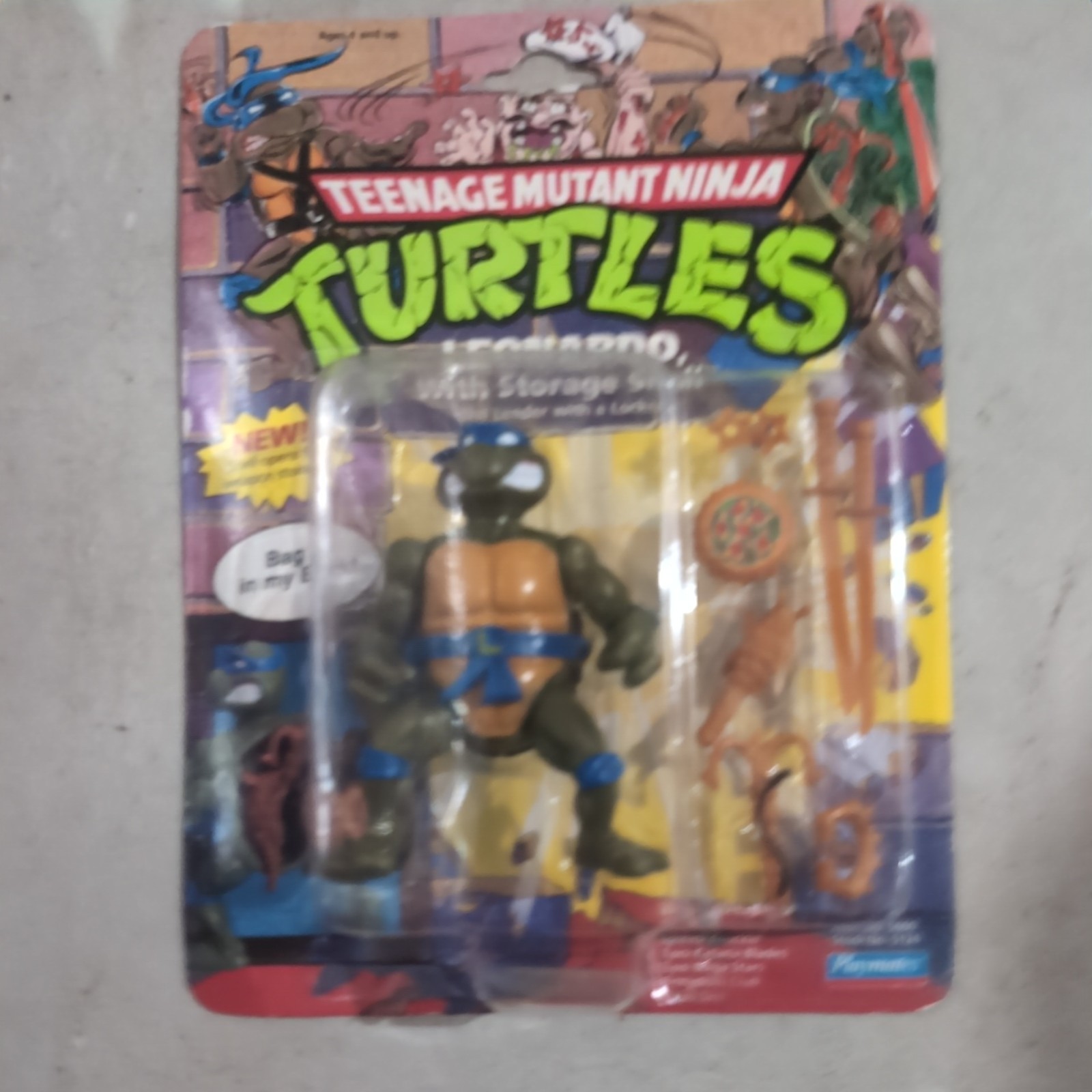 1991 Vintage TMNT Storage Shell Leo Leonardo Black Belt Variant Turtles w/Swords 1991 Vintage TMNT Storage Shell Leo Leonardo Black Belt Variant Turtles w/Swords