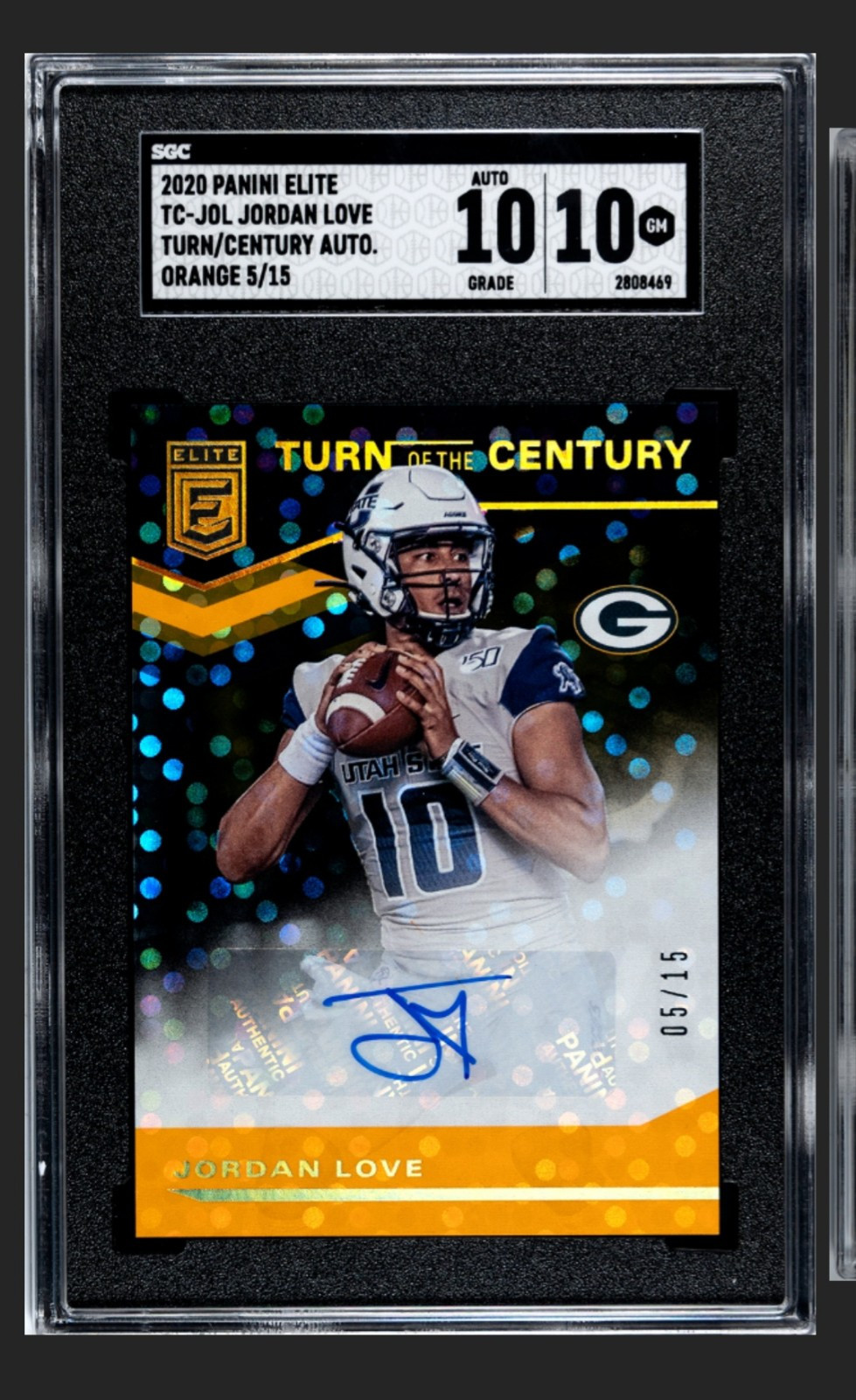 2020 Panini  Elite - Turn of the Century Auto  Jordan Love /15 POP 1 Green Bay