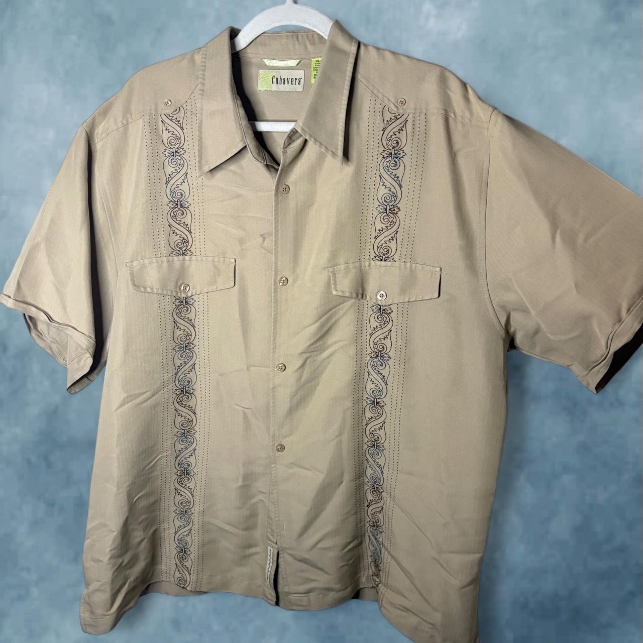 Cubavera Embroidered Guayabera Shirt