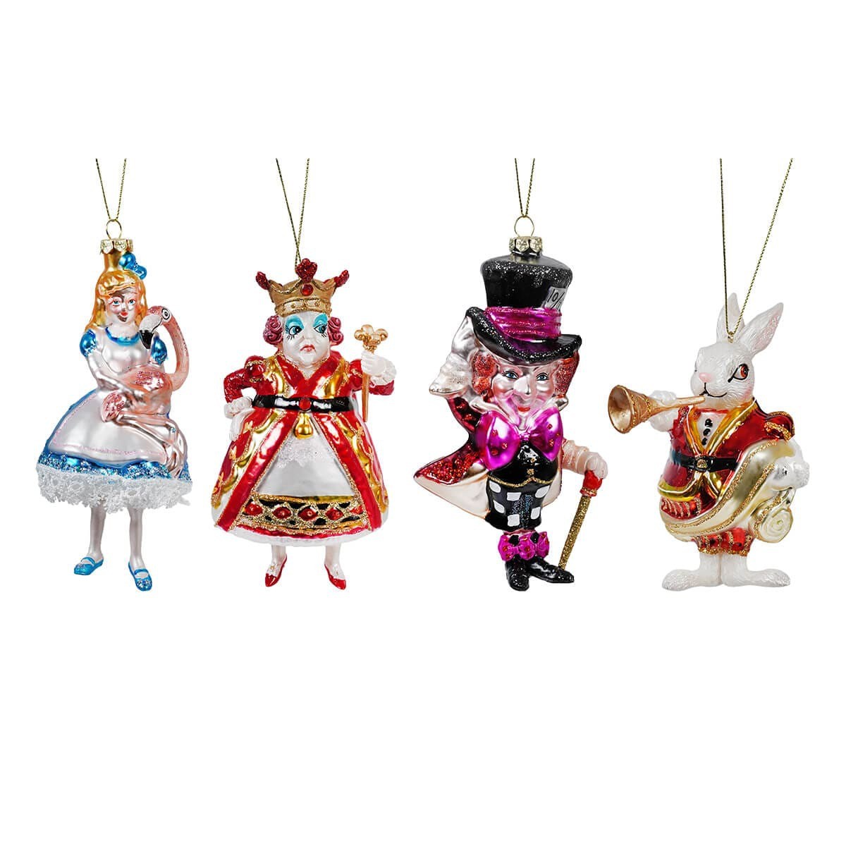 Noble Gems™ Alice In Wonderland Glass Ornaments Box Set/4
