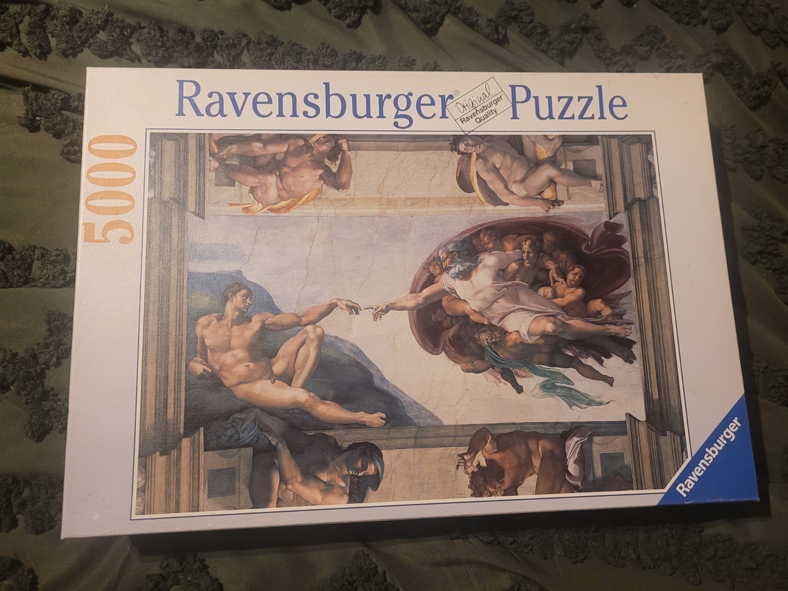 Ravensburger 5000 Piece Puzzle Michelangelo The Creation of Adam Preowned Rare Ravensburger 5000 Piece Puzzle Michelangelo The Creation of Adam Preowned Rare