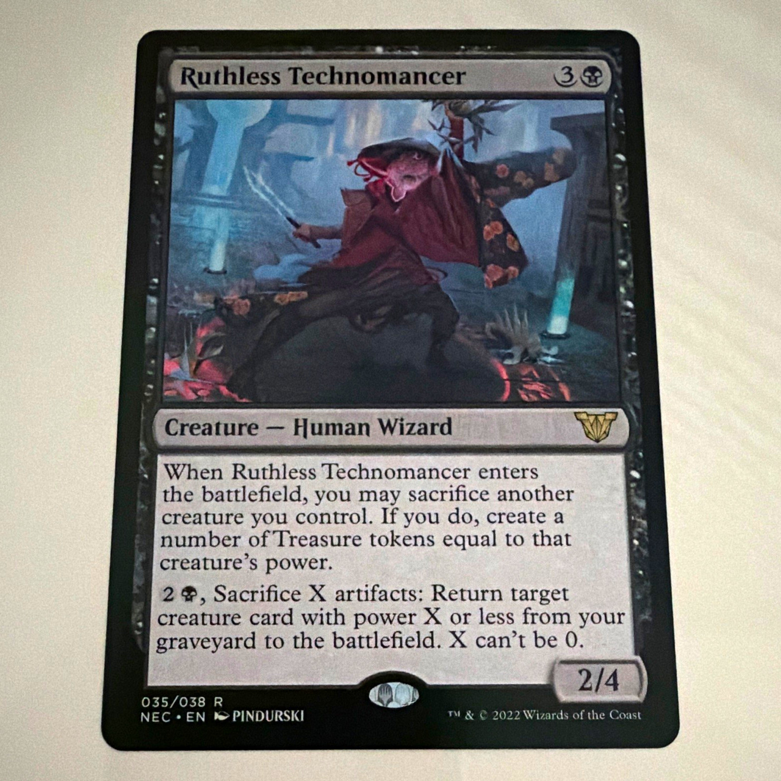 Wizards of the Coast MTG Ruthless Technomancer Rare Foil EN NEC 35 2/4 Wizards of the Coast MTG Ruthless Technomancer Rare Foil EN NEC 35 2/4