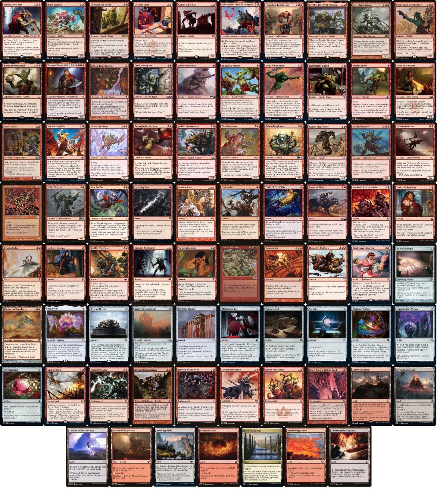 ELITE Commander Goblin Deck - EDH - Krenko - 100 Card - MTG - Ready to Play