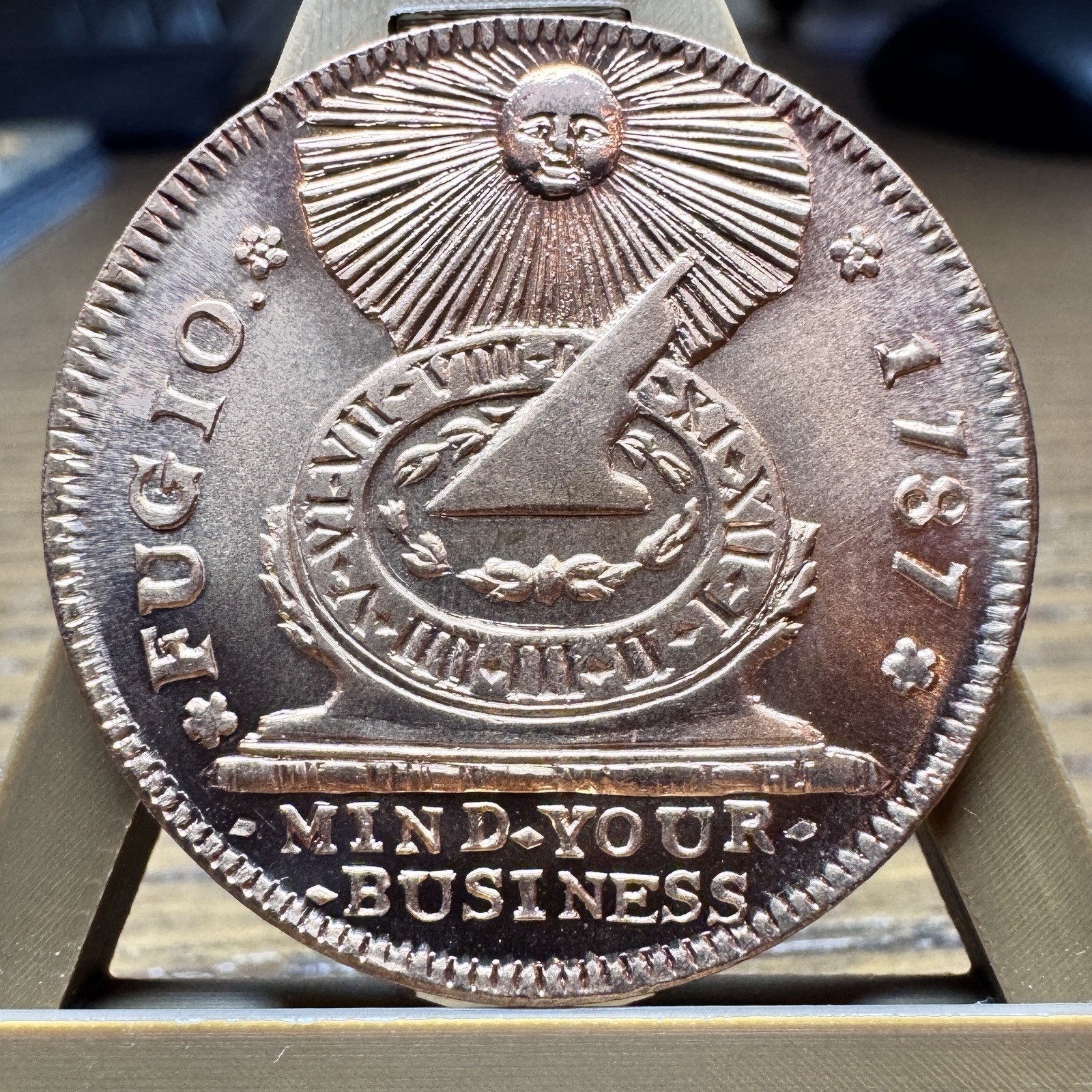 1787 Fugio Cent Ron Landis Gallery Mint Museum Medal, High Grade Colonial Coin
