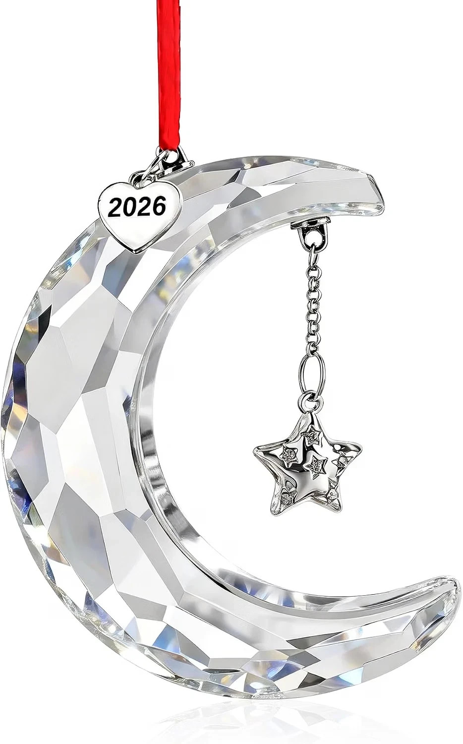 New in Original Box 100% SWAROVSKI Crystal Holiday Magic Moon Ornament