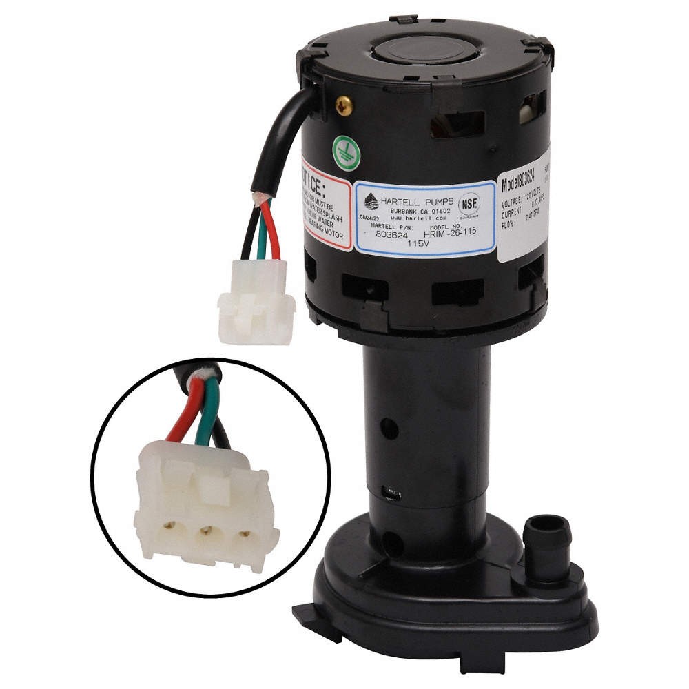 HARTELL HRIM-26-115 Ice Machine Pump,Screened Intake,1/4 hp 811DC3