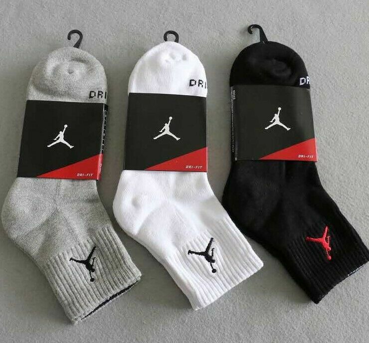 NK AJ 3 Pairs Everyday Max Ankle Socks Men’s Size L 8-12
