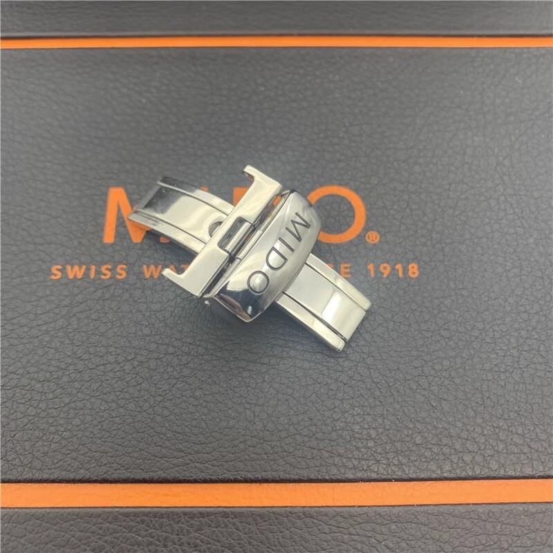 New MIDO 18mm 20mm Steel Clasp Buckle for Leather band strap 18mm at buckle end New MIDO 18mm 20mm Steel Clasp Buckle for Leather band strap 18mm at buckle end