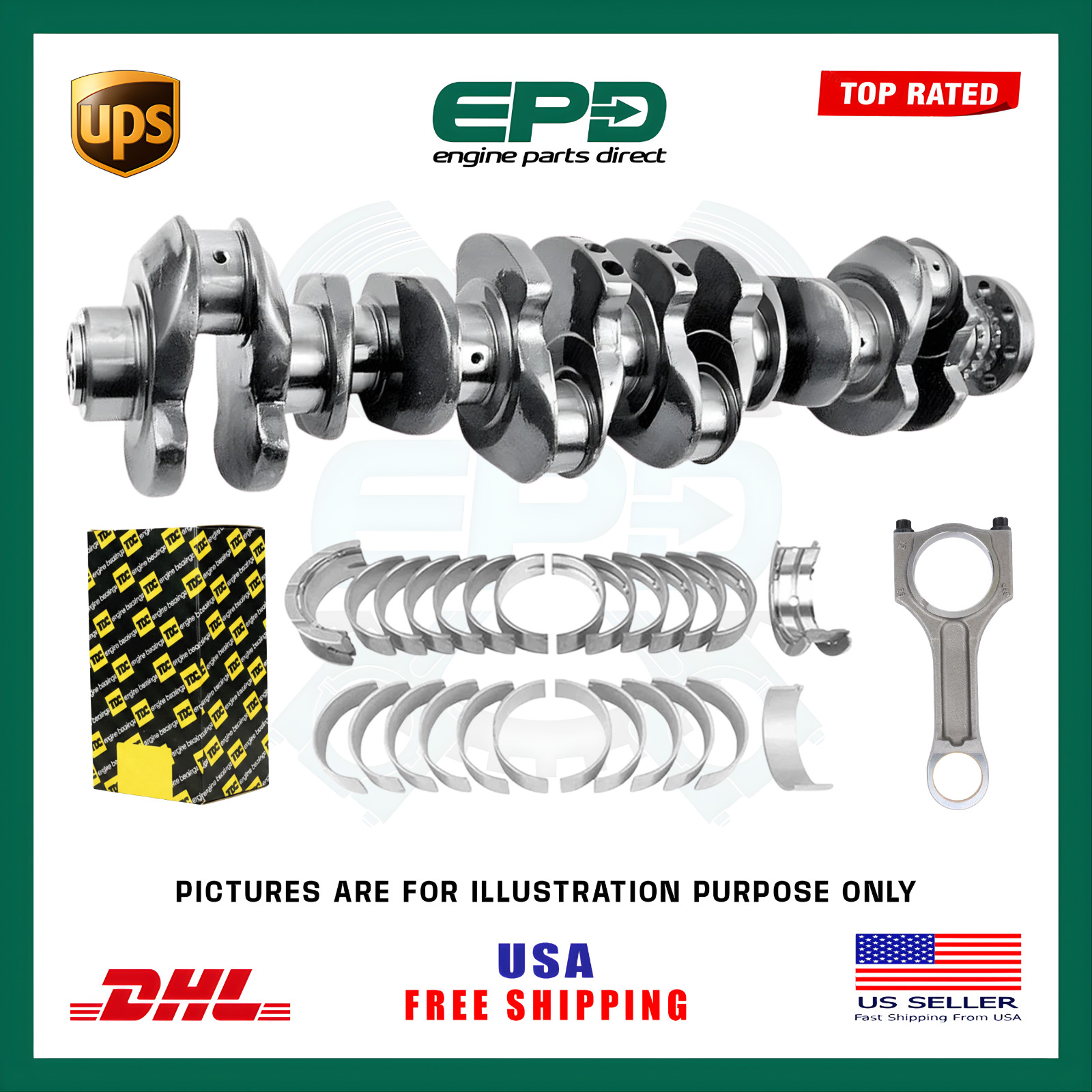 4 WEB FORGED CRANKSHAFT + REBUILT KIT FOR BMW N57D30 X3 X4 X5 X6 3.0 DIESEL