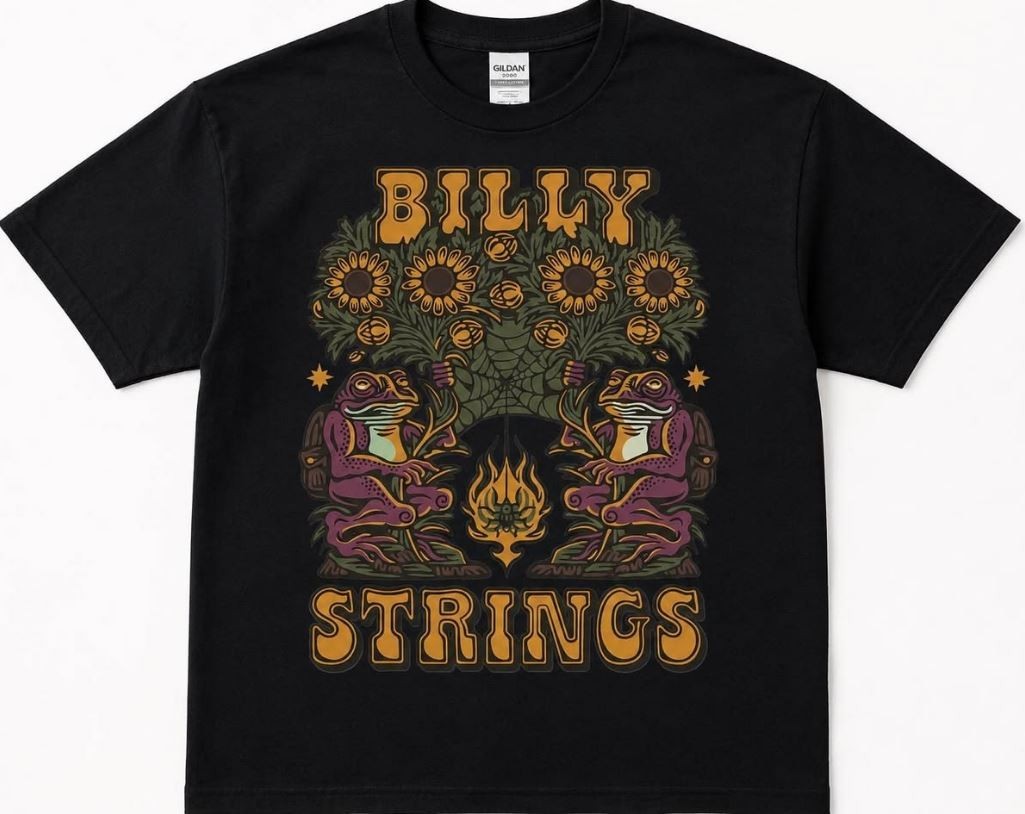 VTG Billy Strings Guitarist Black Cotton size S to 4XL Unisex t-shirt AN041