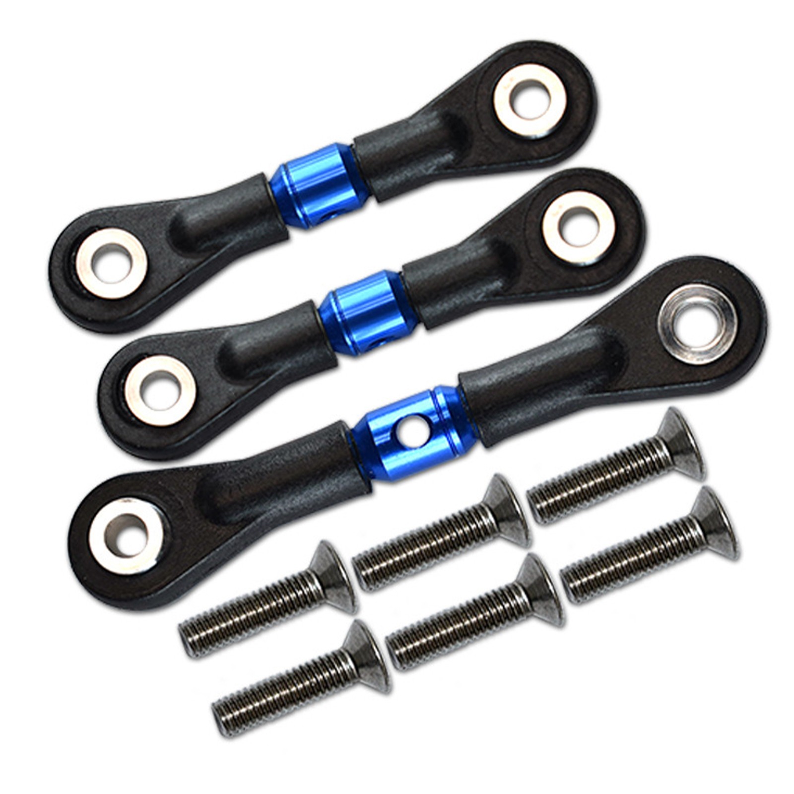 3Pcs Aluminum Alloy Rod Link Rod Tie Rod for Tamiya TT-02 TT02 1/10 RC Car