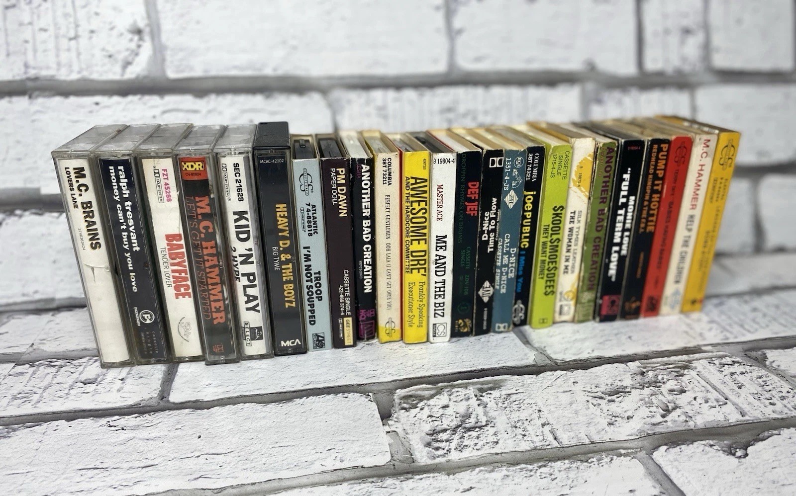 Vintage 90s Hip Hop R&B Cassette Tape Lot Masta Ace Kid N Play Heavy D MC Hammer