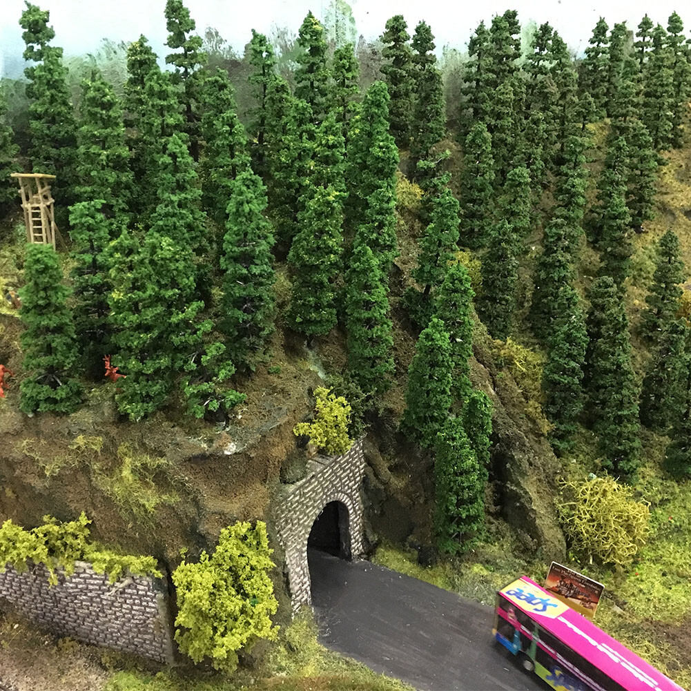 80pcs Model Railway Layout HO OO Scale 1:75 Green Tower Trees 90mm TC90 80pcs Model Railway Layout HO OO Scale 1:75 Green Tower Trees 90mm TC90