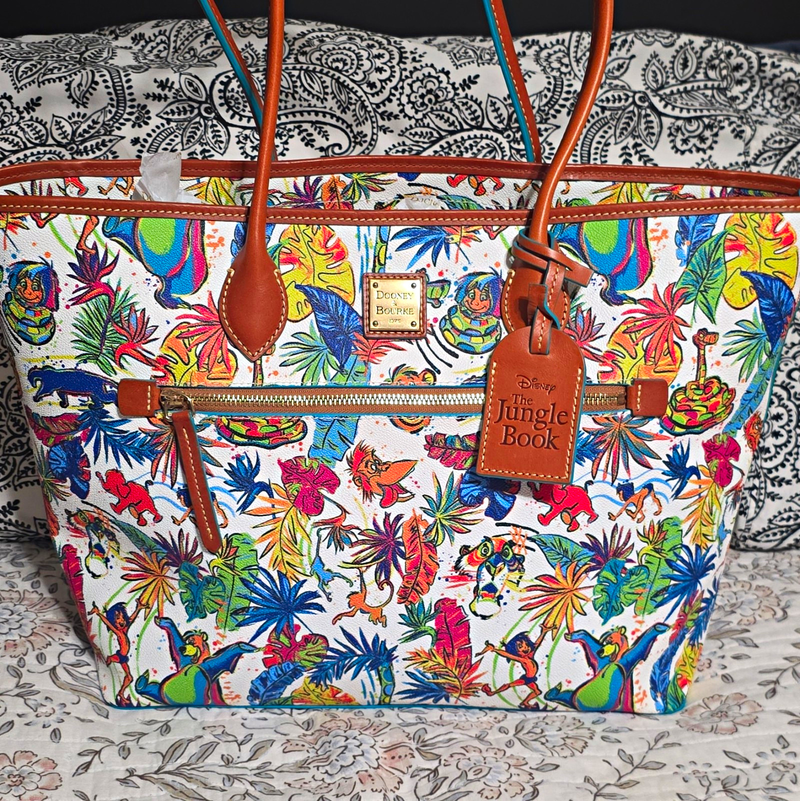 Dooney & Bourke Disney The Jungle Book Large Multicolor Tote Shoulder Bag