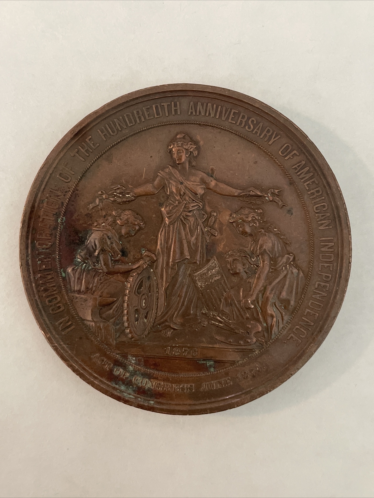RARE 1876 U.S. CENTENNIAL EXPOSITION PHILADELPHIA PENNSYLVANIA BRONZE MEDAL RARE 1876 U.S. CENTENNIAL EXPOSITION PHILADELPHIA PENNSYLVANIA BRONZE MEDAL