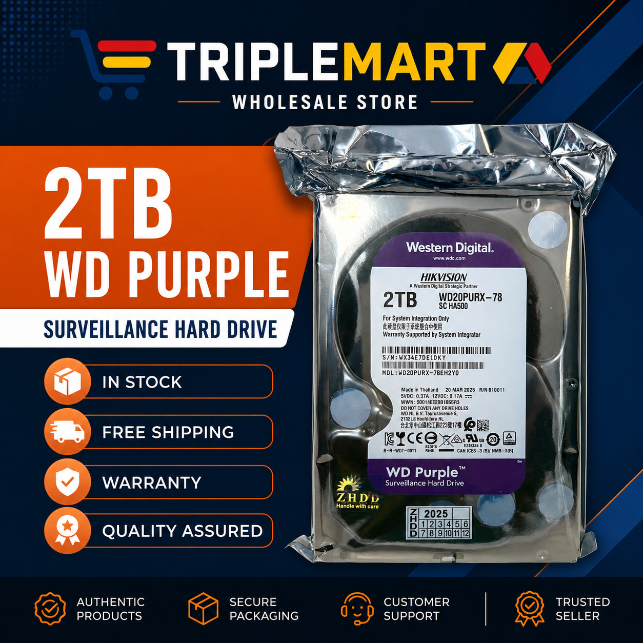 Western Digital Purple 2TB SATA 3.5