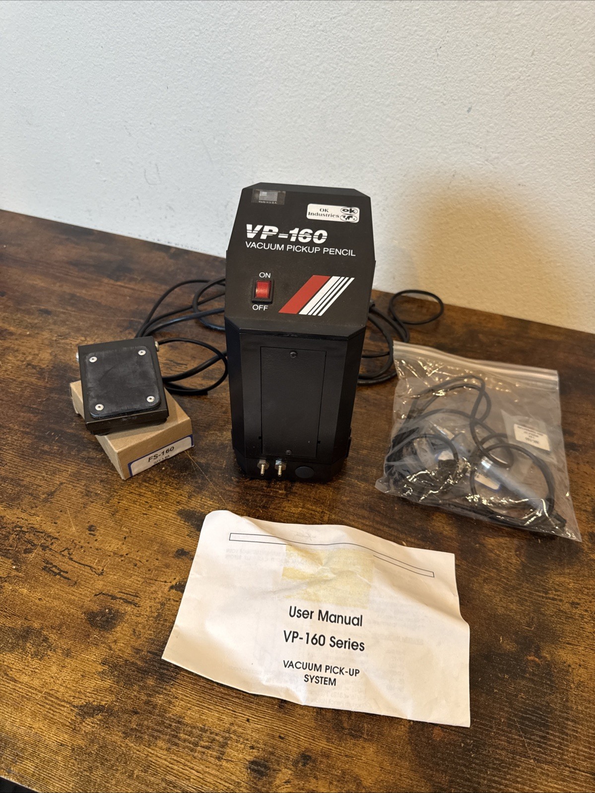 OK Industries VP160 Vacuum Pickup Pencil New Open Box Foot Pedal Attachments