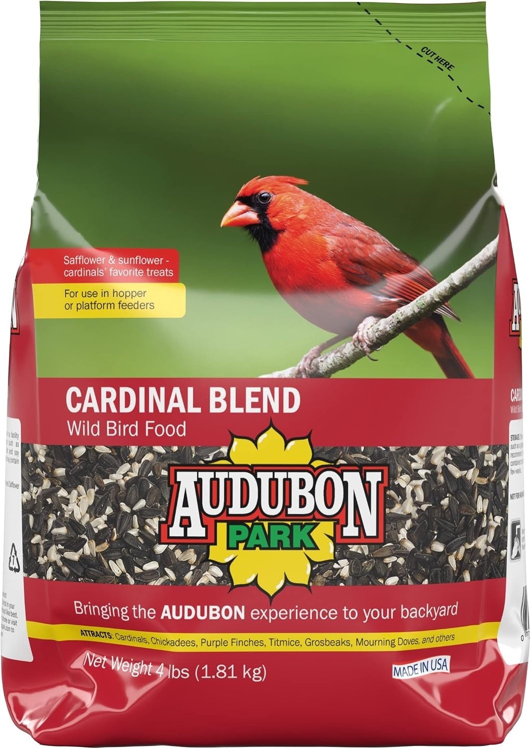 Audubon Park Cardinal Blend Wild Bird Seed, 4 lb Bag