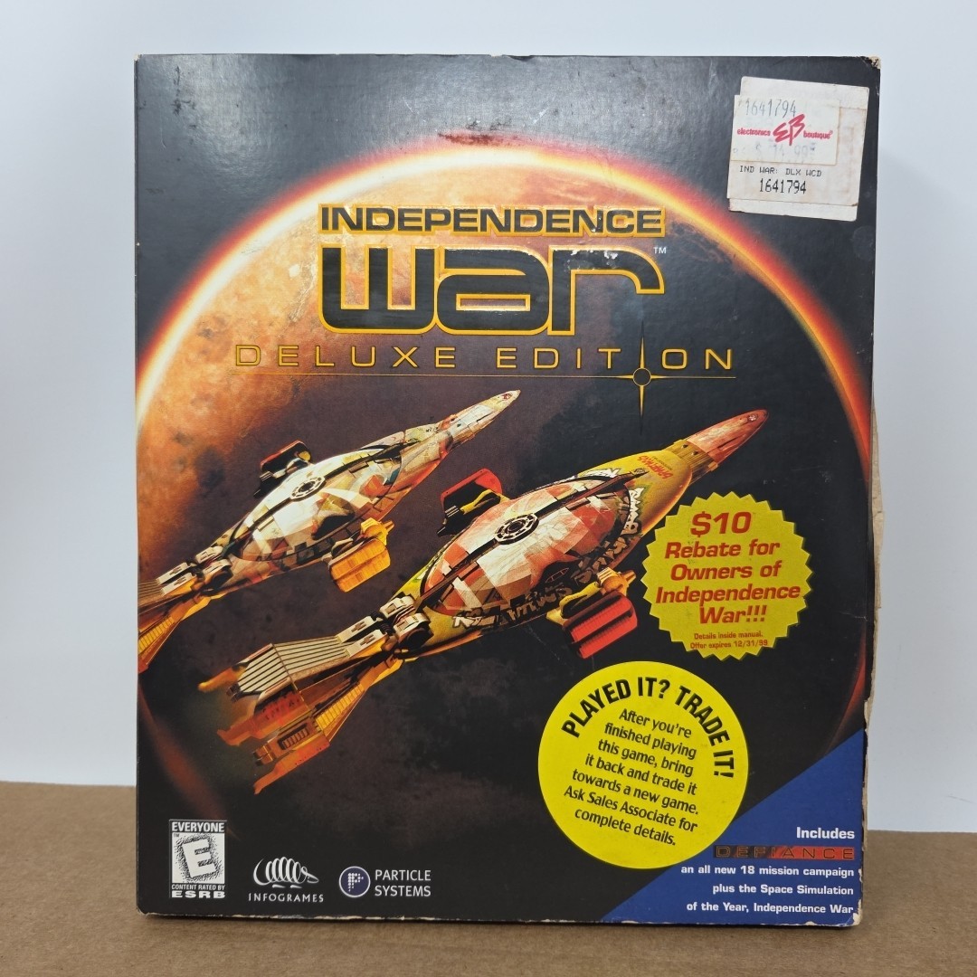 Independence War, Deluxe Edition Infogrames (1999 PC) Big Box CD-ROM Independence War, Deluxe Edition Infogrames (1999 PC) Big Box CD-ROM