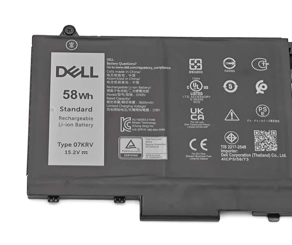 58Wh Genuine 07KRV Battery For Dell Latitude 5330 5430 5530 7330 7430 7530 H4PVC
