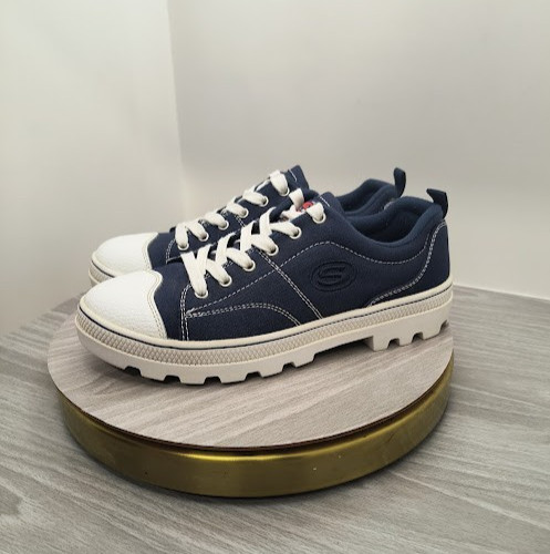 Skechers Womens Roadies True Roots 74370 Blue Casual Shoes Sneakers Size 8