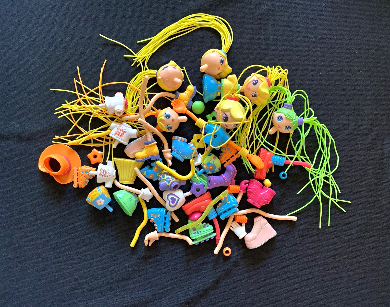 Betty Spaghetty Vintage 1990’s Dolls Parts Heads Hair Accessories Shoes bangles Betty Spaghetty Vintage 1990’s Dolls Parts Heads Hair Accessories Shoes bangles