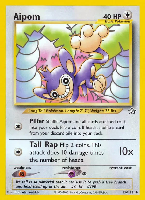 2000 Pokemon Neo Genesis: Choose Your Card