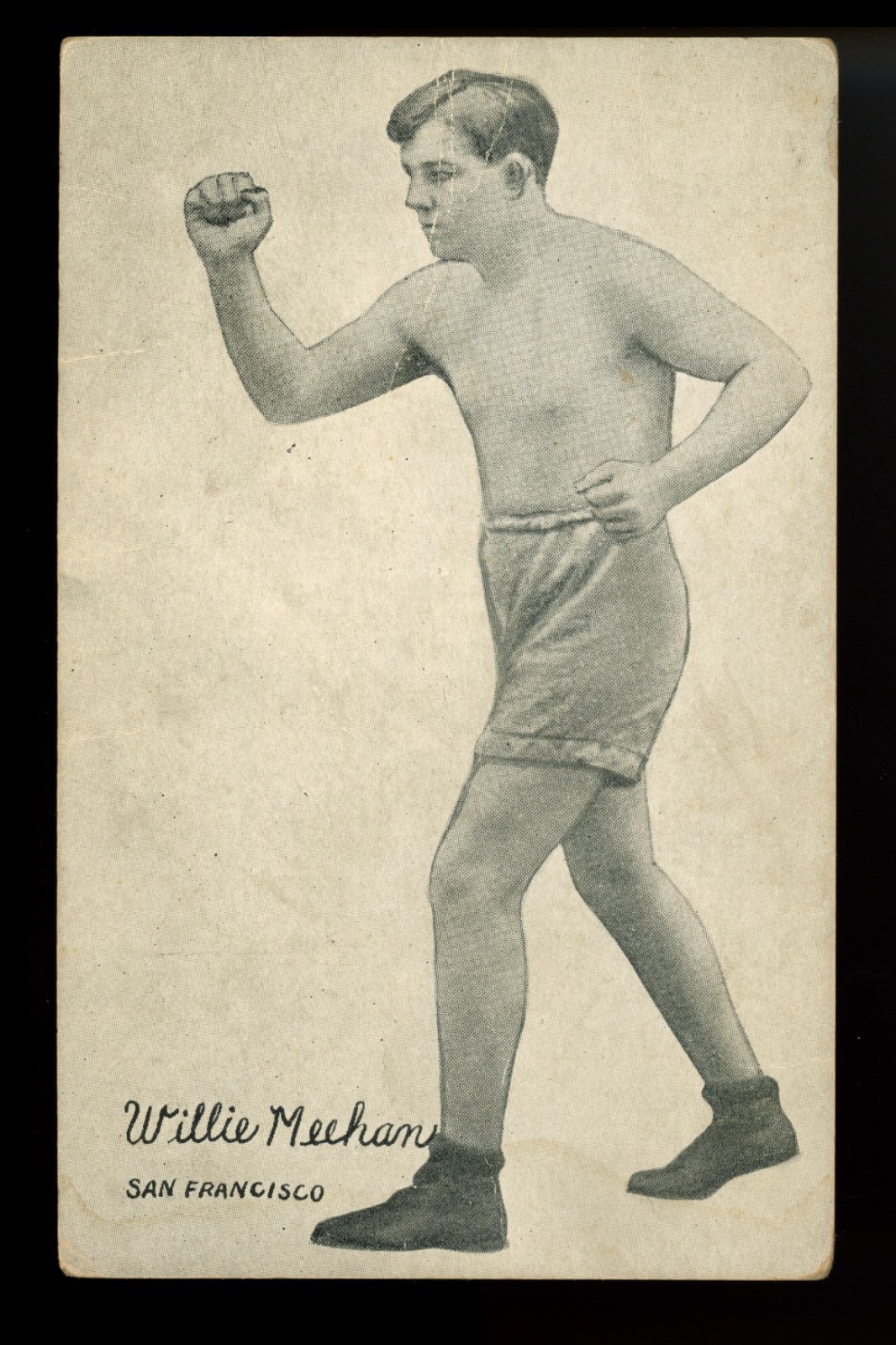 1921 Exhibit Boxing - Willie Meehan - San Francisco, California - Postcard Back 1921 Exhibit Boxing - Willie Meehan - San Francisco, California - Postcard Back
