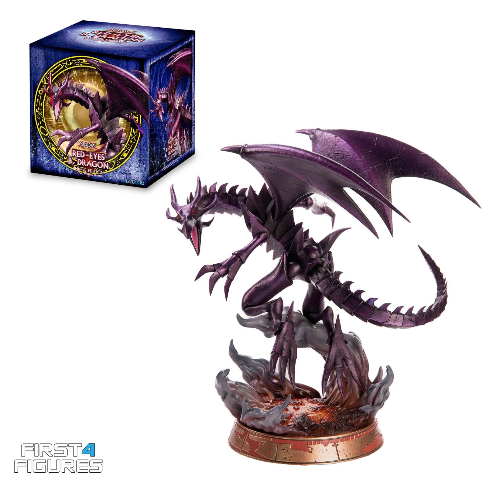 Official Yu-Gi-Oh Red-Eyes Black Dragon Purple Edition 13” PVC Statue F4F