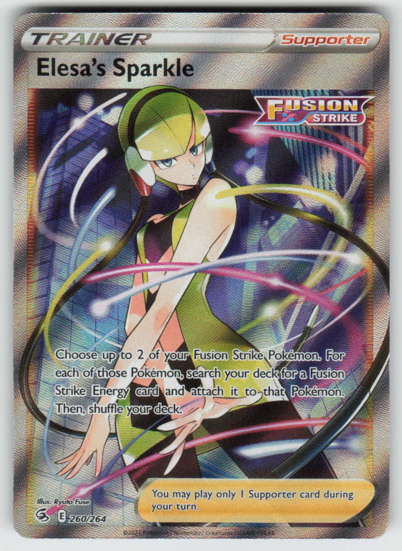 Elesa\'s Sparkle 260/264 Ultra Rare Fusion Strike Pokemon Holo Near Mint